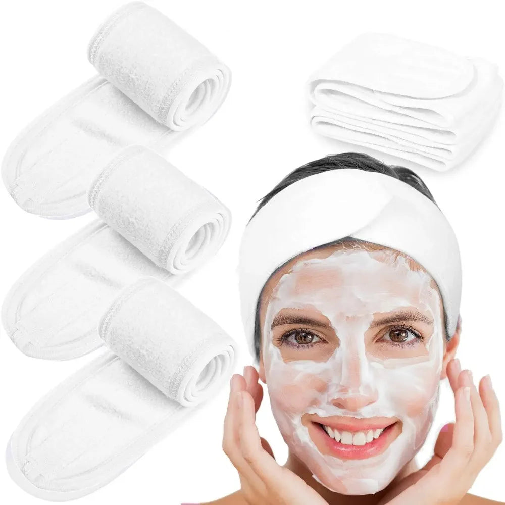 2Pcs Soft Facial Spa Headbands